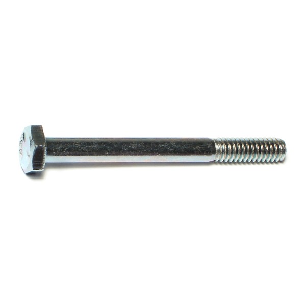 Midwest Fastener Grade 5, 1/4"-20 Hex Head Cap Screw, Zinc Plated Steel, 2-1/2 in L, 100 PK 00260